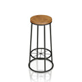 Rustic Metal Barstools Set of 2 H709