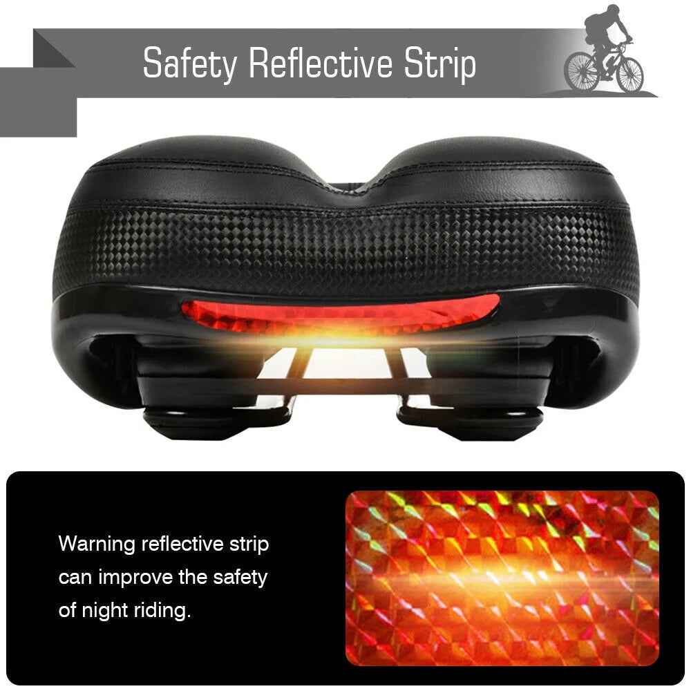 Black Water-Resistant Padded Bike Seat F240