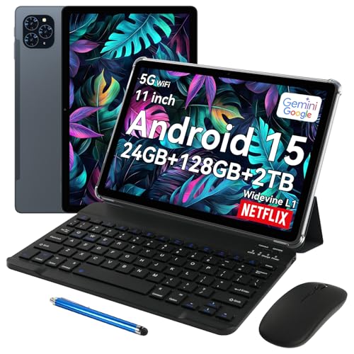 11 Inch Android 15 Tablet with Keyboard Mouse Stylus M9903