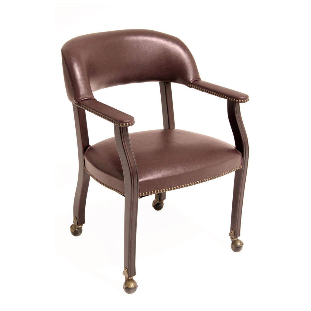 Black Captain Chair with Casters Q219684