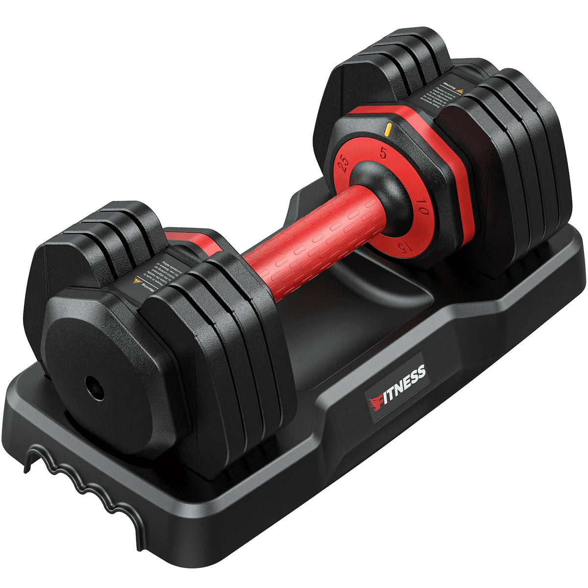 50lb 5 in 1 Adjustable Dumbbells Set of 2 with Rack L337588