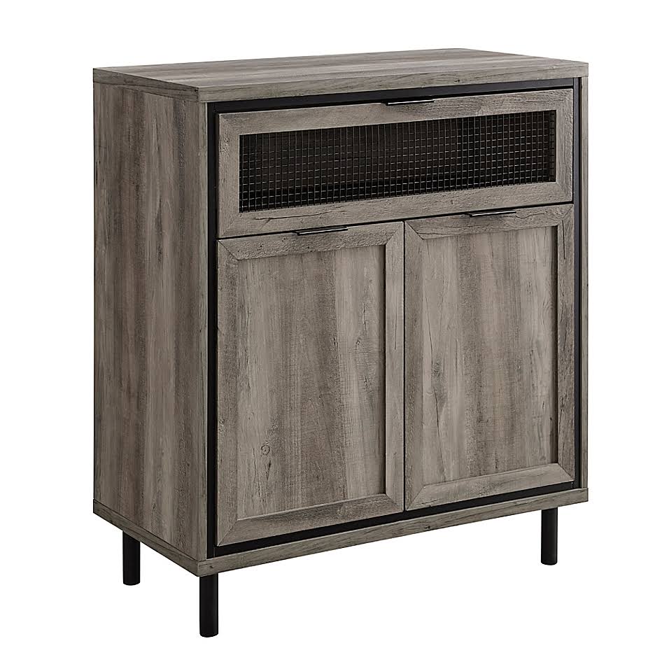 Mesh Accent Cabinet in Grey Wash E870672