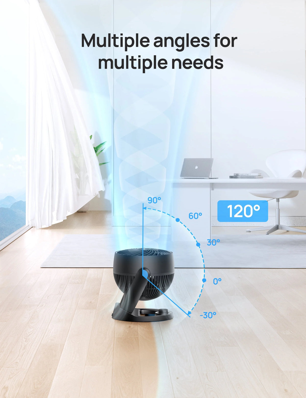 Desk Fan 70ft Airflow 3 Speeds B535