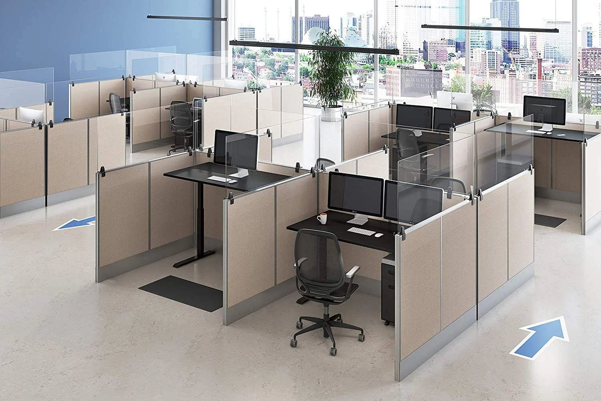 Clear 60 In X 30 In Clamp On Desk Divider G1989