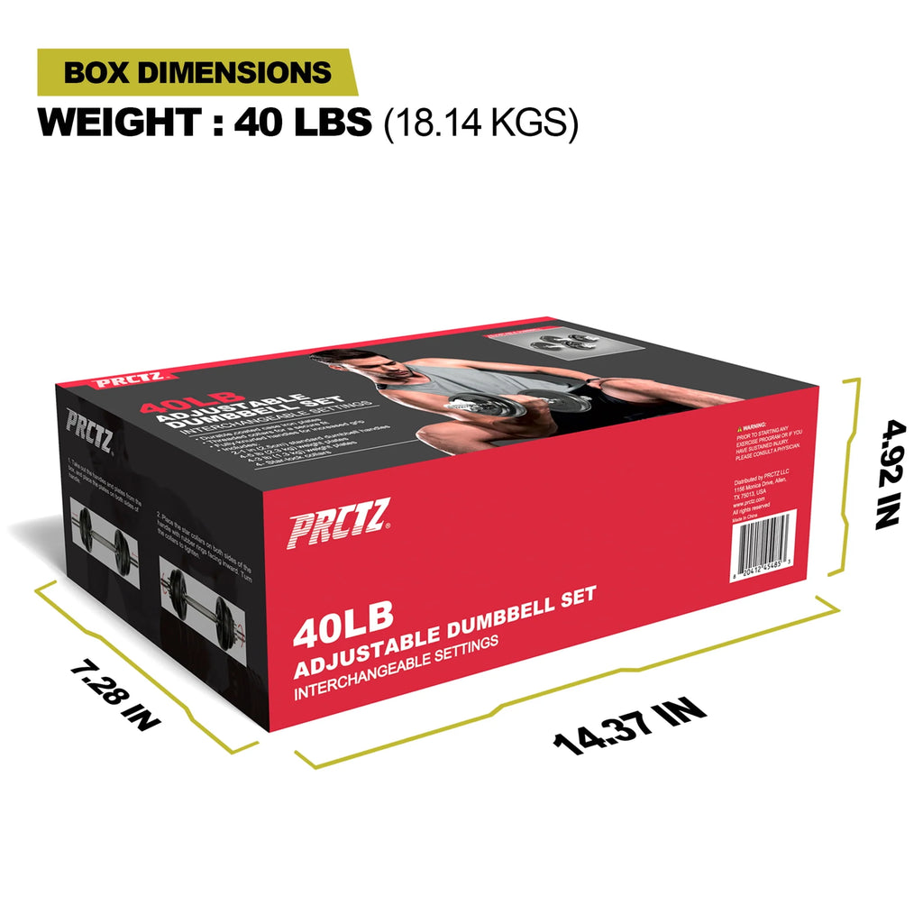 40lb Adjustable Dumbbell Set L132089