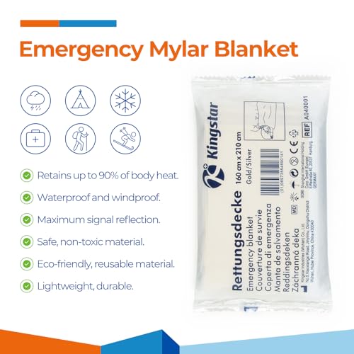 4 Pack Mylar Thermal Emergency Blankets 84" L x 52" W T72866