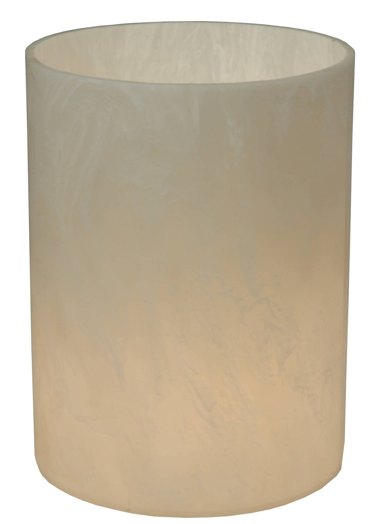 Cylinder Alabaster Swirl Flat Top Shade J4521