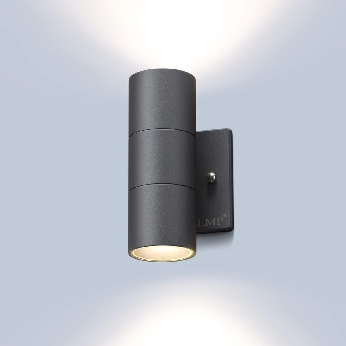 Black Aluminum 2 Lights Outdoor Wall Light K76453
