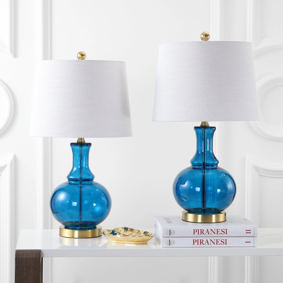 Glass LED Table Lamp Set of 2 F4784