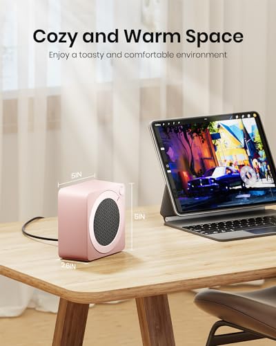 500W PTC Ceramic Portable Mini Electric Space Heater L32550