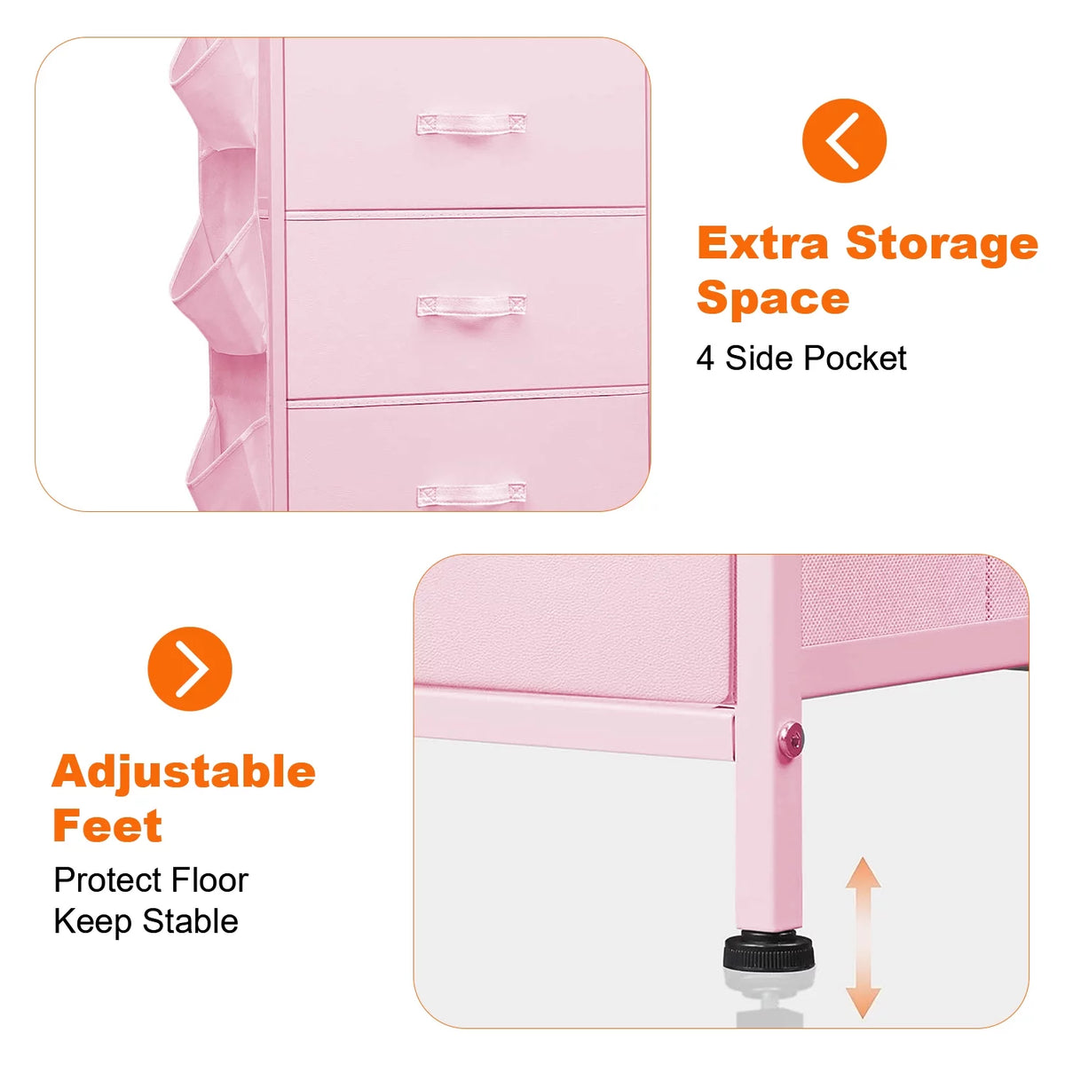 Pink 11 Drawer Dresser A9944