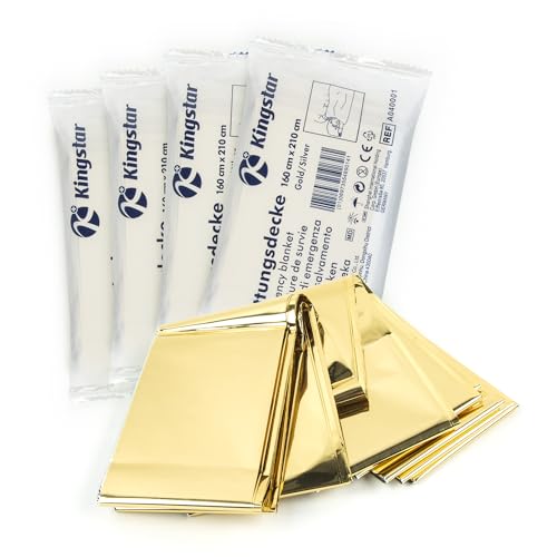 4 Pack Mylar Thermal Emergency Blankets 84" L x 52" W T72866