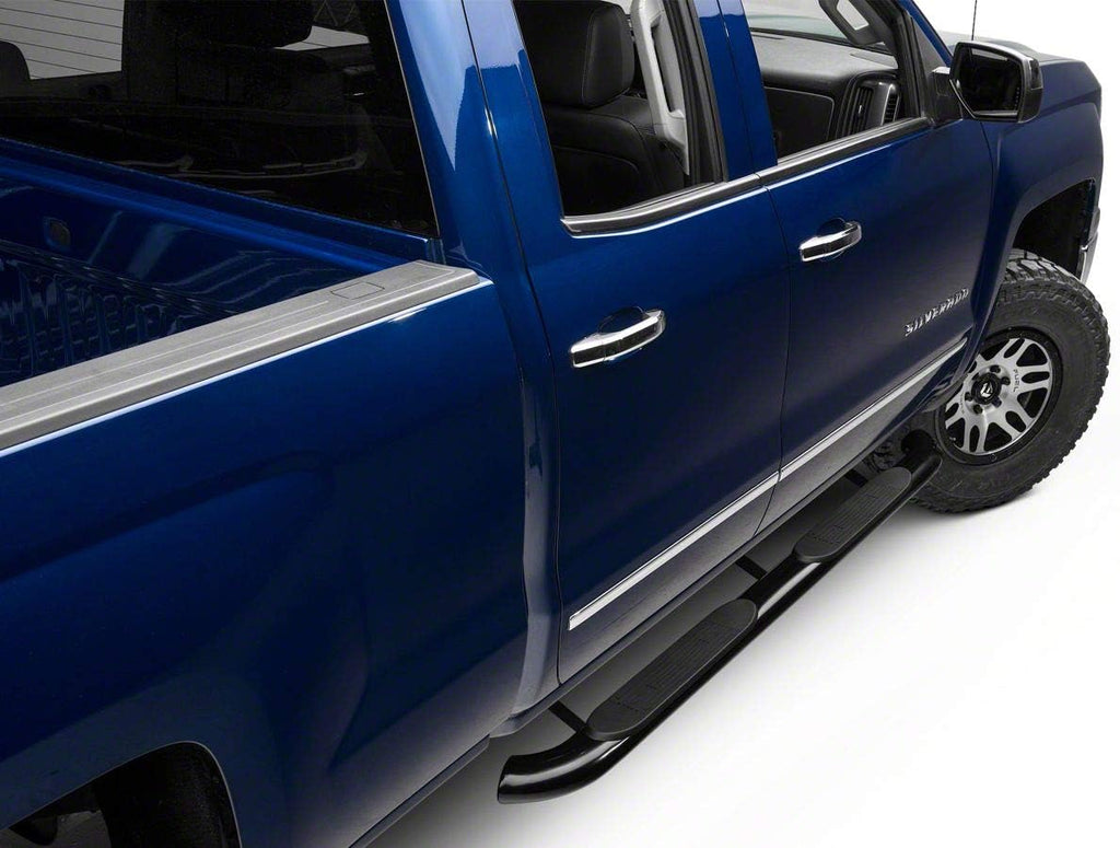Black 4-Inch Oval Bent End Side Step Bars O961744