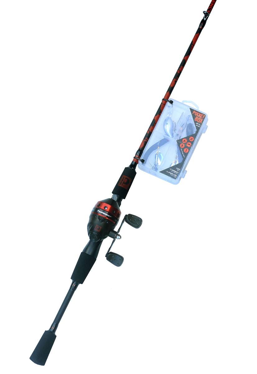 Red Black 5ft Spincast Combo D344