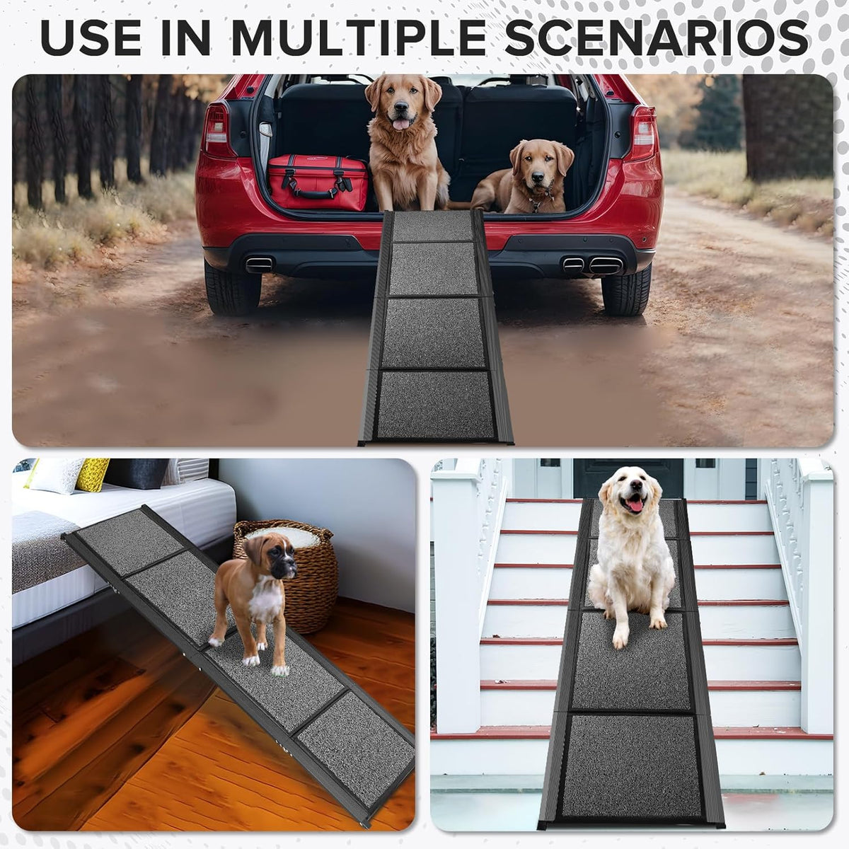 67’’ Foldable Dog Car Ramp with Non-Slip Surface J515893