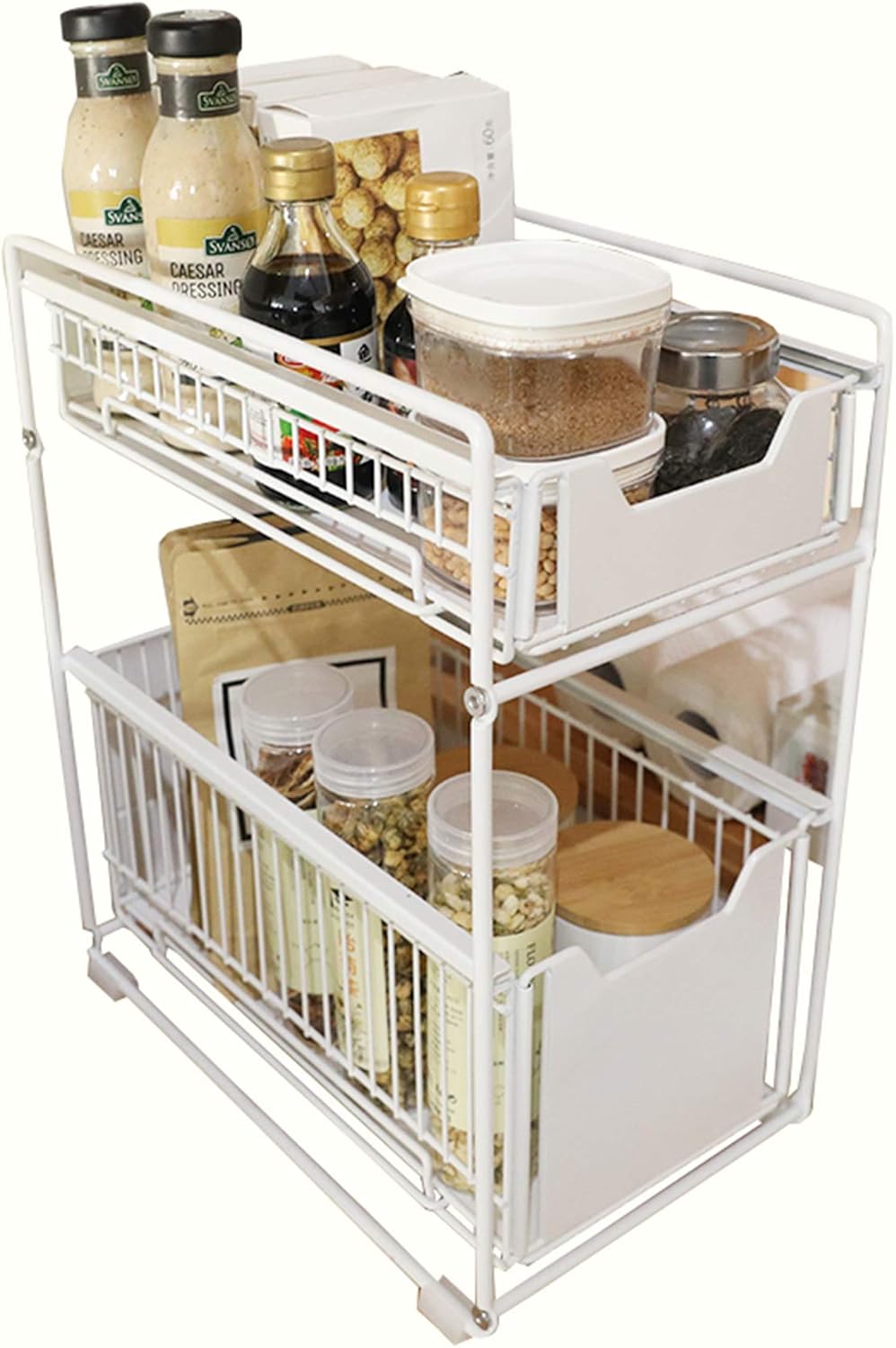 Under Sink Cabinet Organizer with Sliding Drawer B729