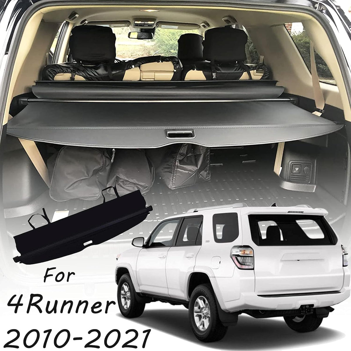 Black Retractable Cargo Cover Y8252