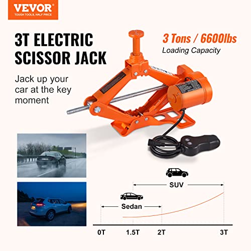 3 Tons 12V Electric Scissor Jack with Remote Control E923