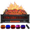 Black 20-Inch Electric Fireplace Logs with Remote Controller E7920