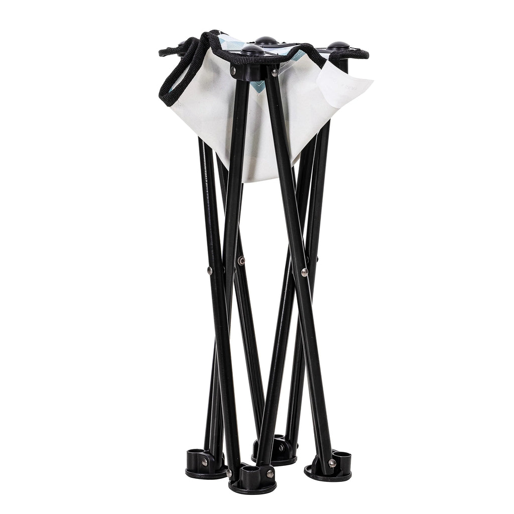 Blue and White Camp Chair with Footrest D90696