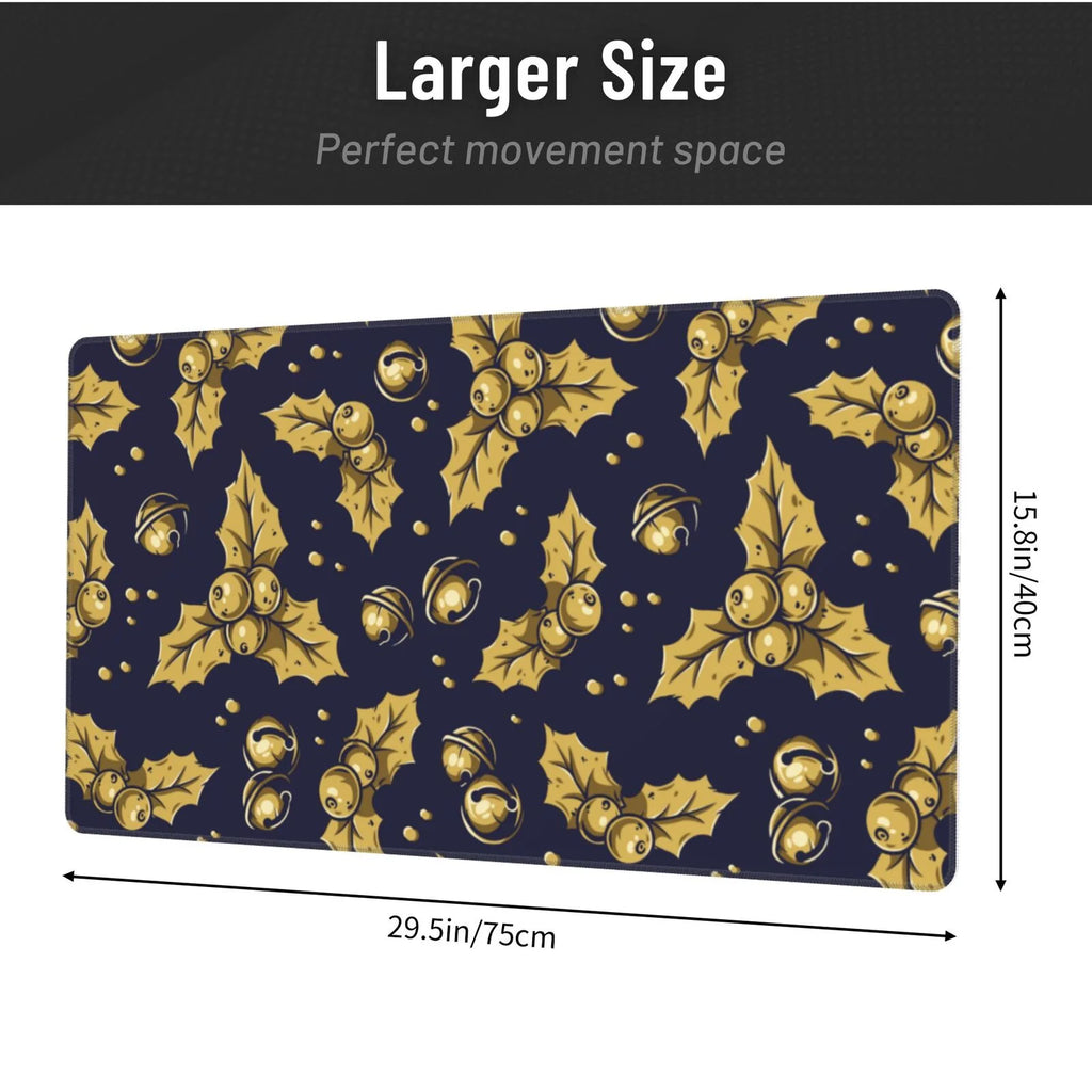 Yellow Bells Prints Non-Slip Gaming Mouse Pad, 15.8"x29.5" K37296