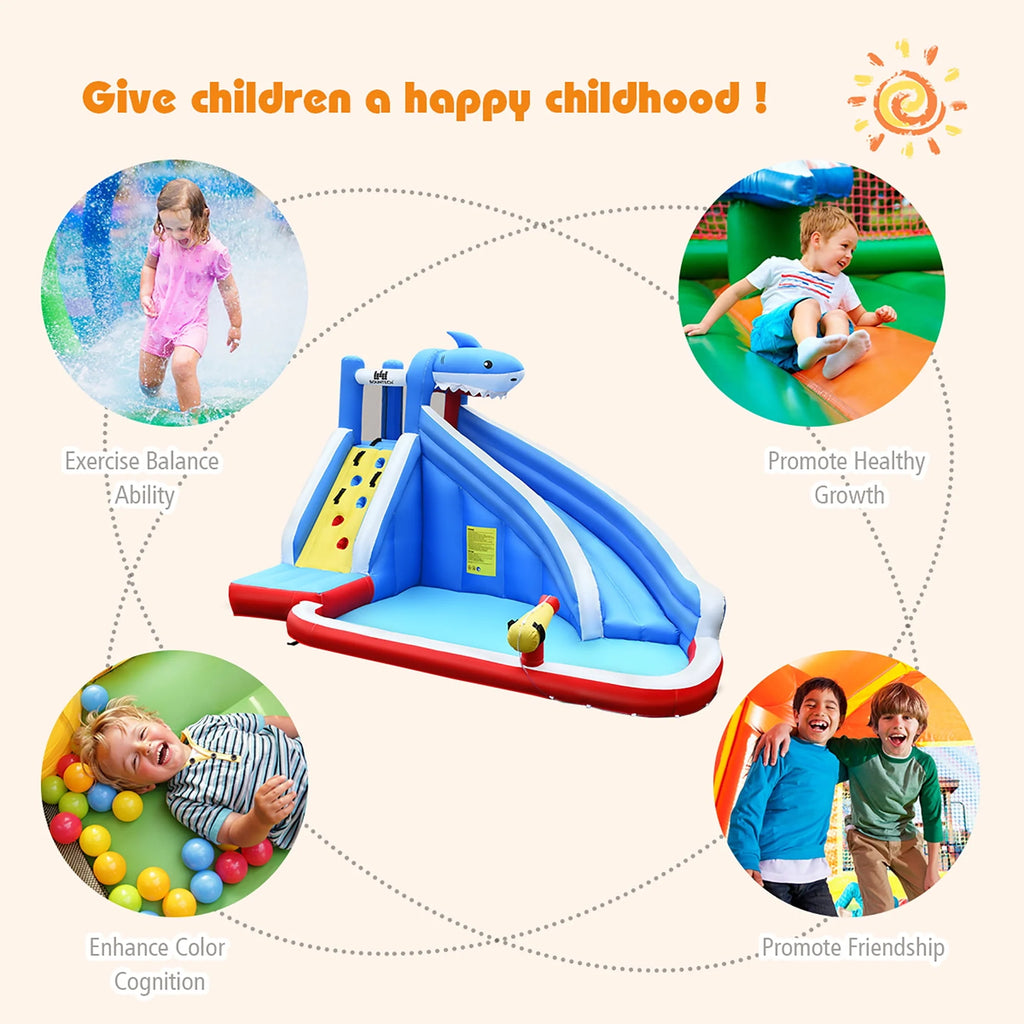 Inflatable Water Slide Bounce House Castle Splash Water Pool J415423
