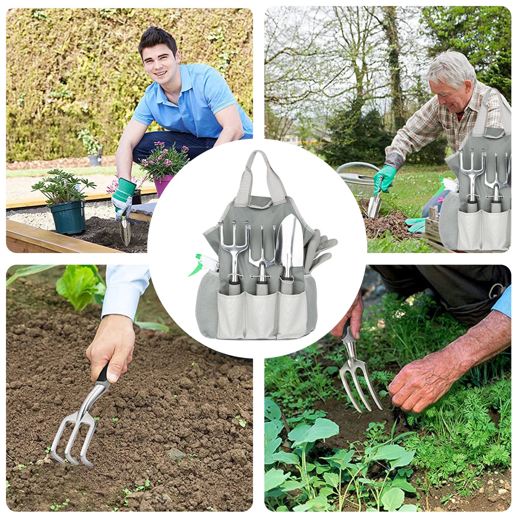 Aluminum Alloy Garden Tool Kit with Storage Tote Bag M308204