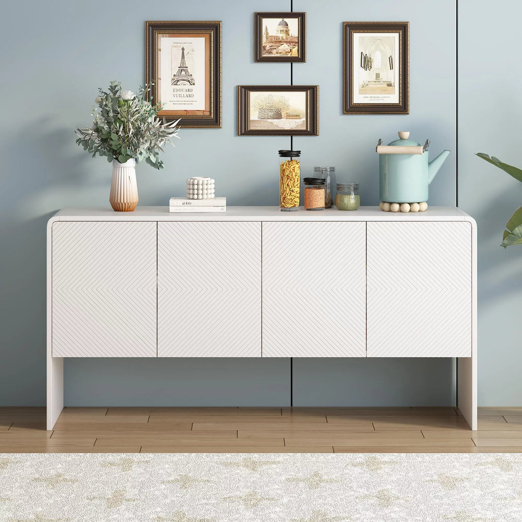 60" Wooden Sideboard with 4 Doors M38601