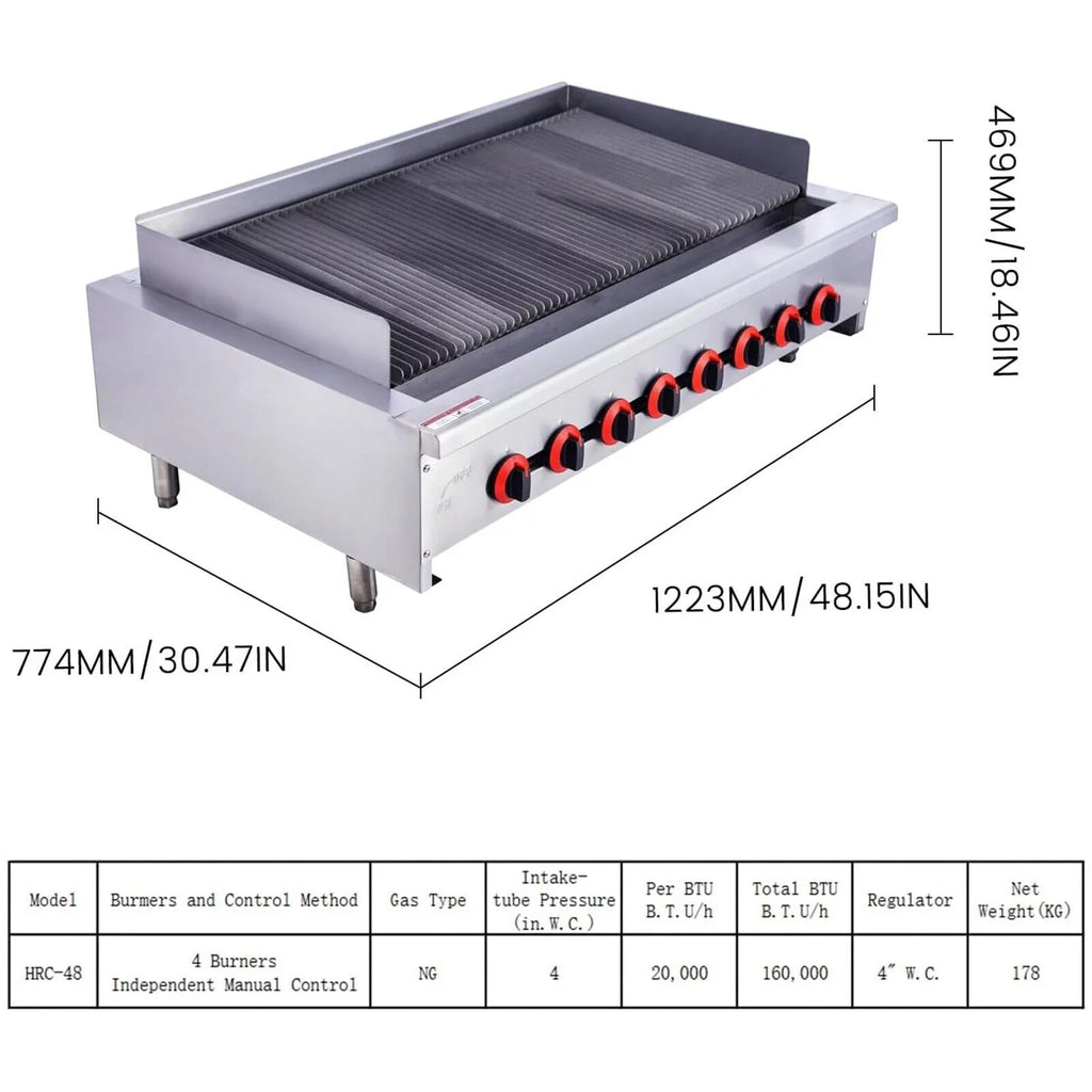 48" 8 Burner Gas Charbroiler Z31991