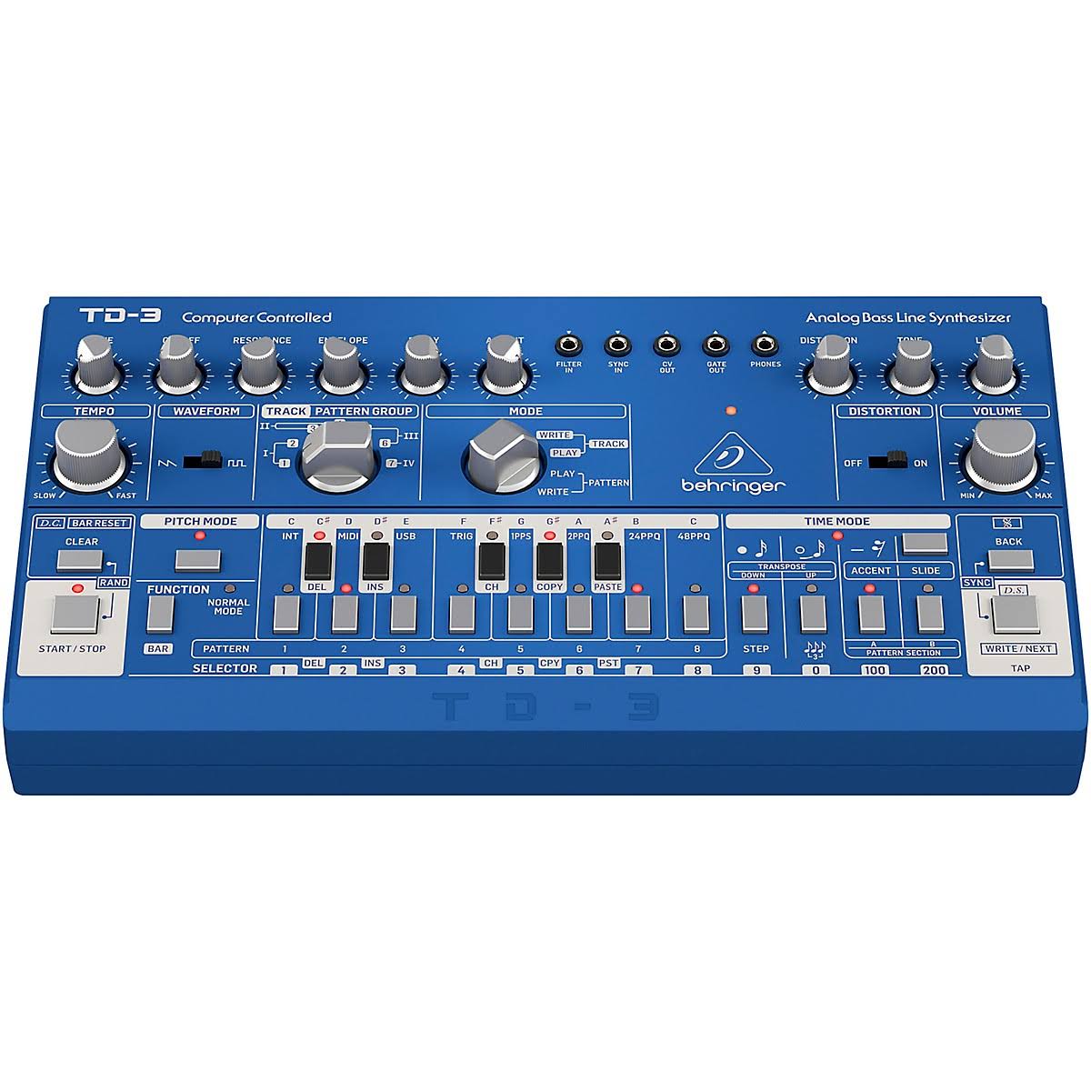 Blue Analog Bass Line Synthesizer B39412
