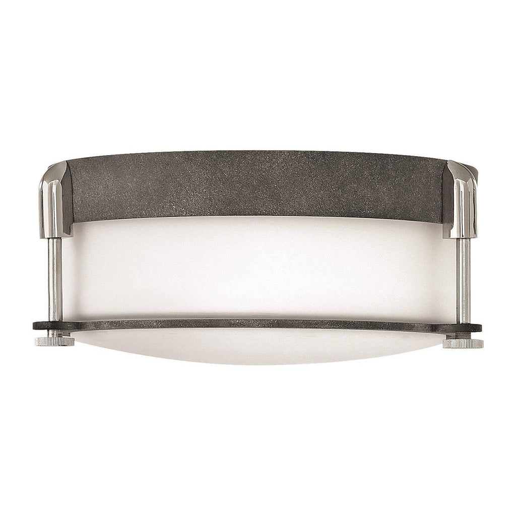 Aged Zinc 2 Light Flush Mount T465874