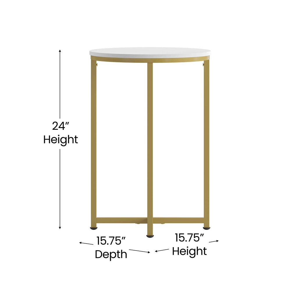 White Laminate 3 Piece Coffee and End Table Set F28583