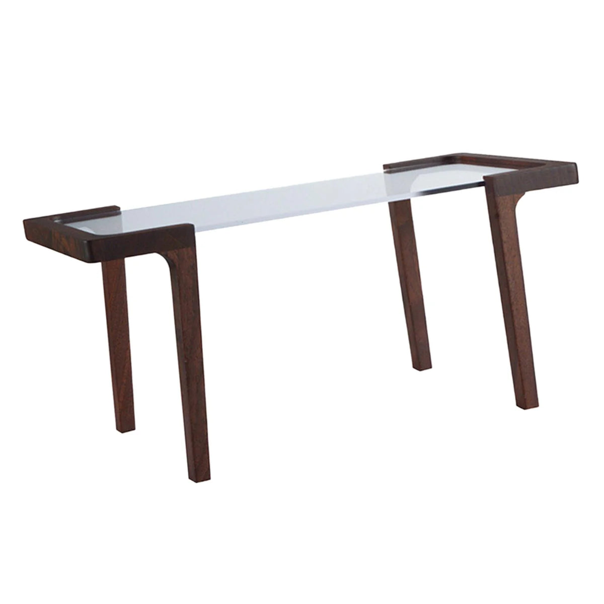 Walnut Acrylic Tabletop Dollhouse Furniture Table, 25cmx12.6cmx11.7cm R778