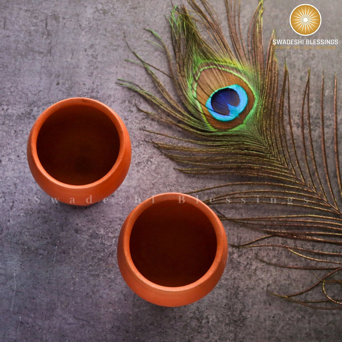 Clay Goblet Set of 2 Tumblers 200ml M1755