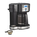 2-Way Programmable Coffee Maker, Single-Serve and 12-Cup Pot, Glass Carafe, Stainless Steel F55497