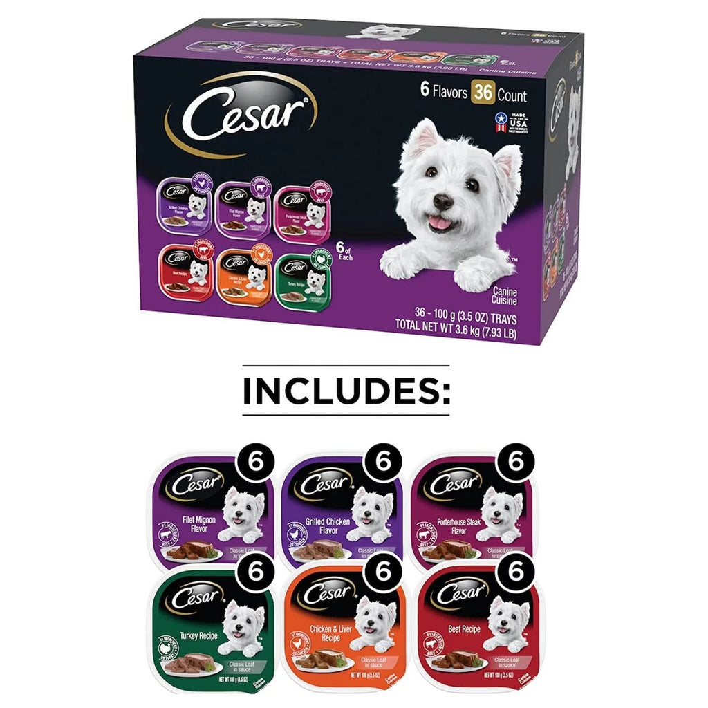 Wet Dog Food Variety Packs 36 Trays 3.5 Oz L4709