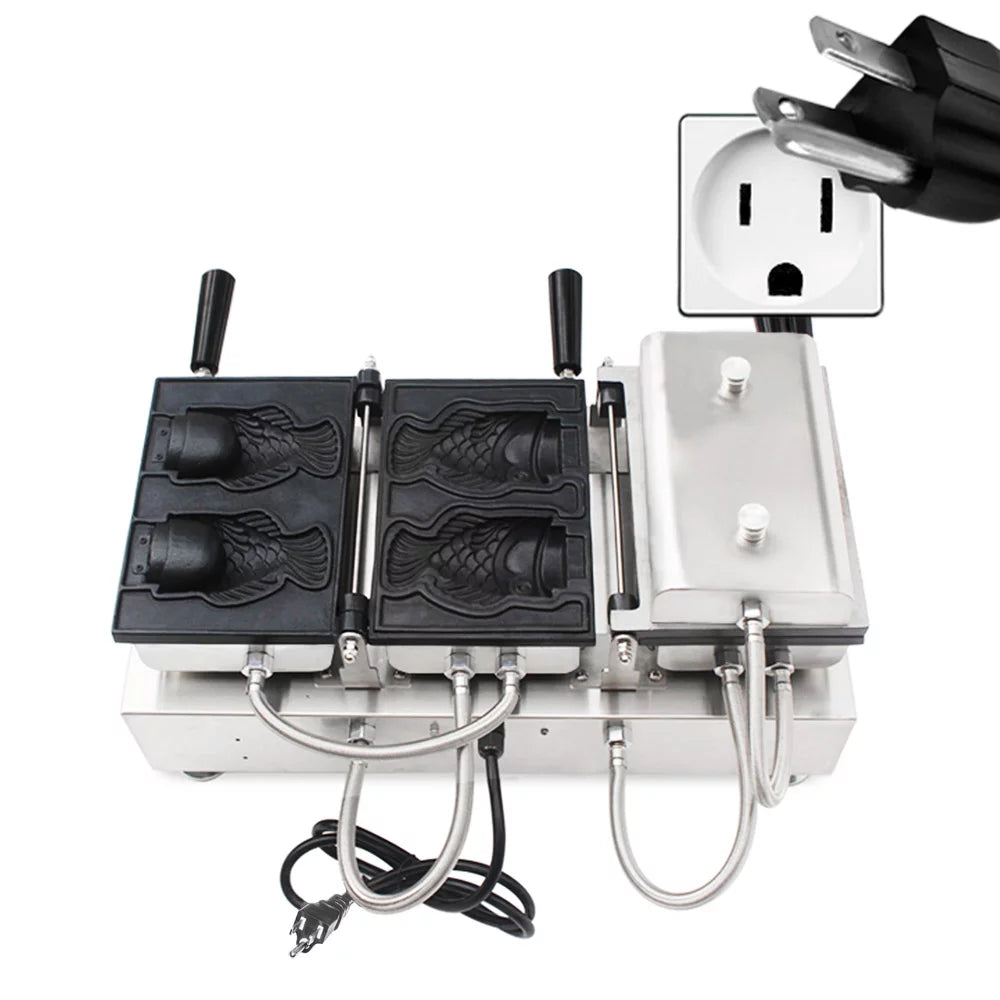 Stainless Steel Taiyaki Maker with Cast Iron Pan H85634