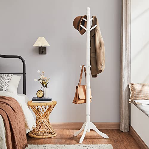 Solid Wood Coat Rack with 10 Hooks R40324