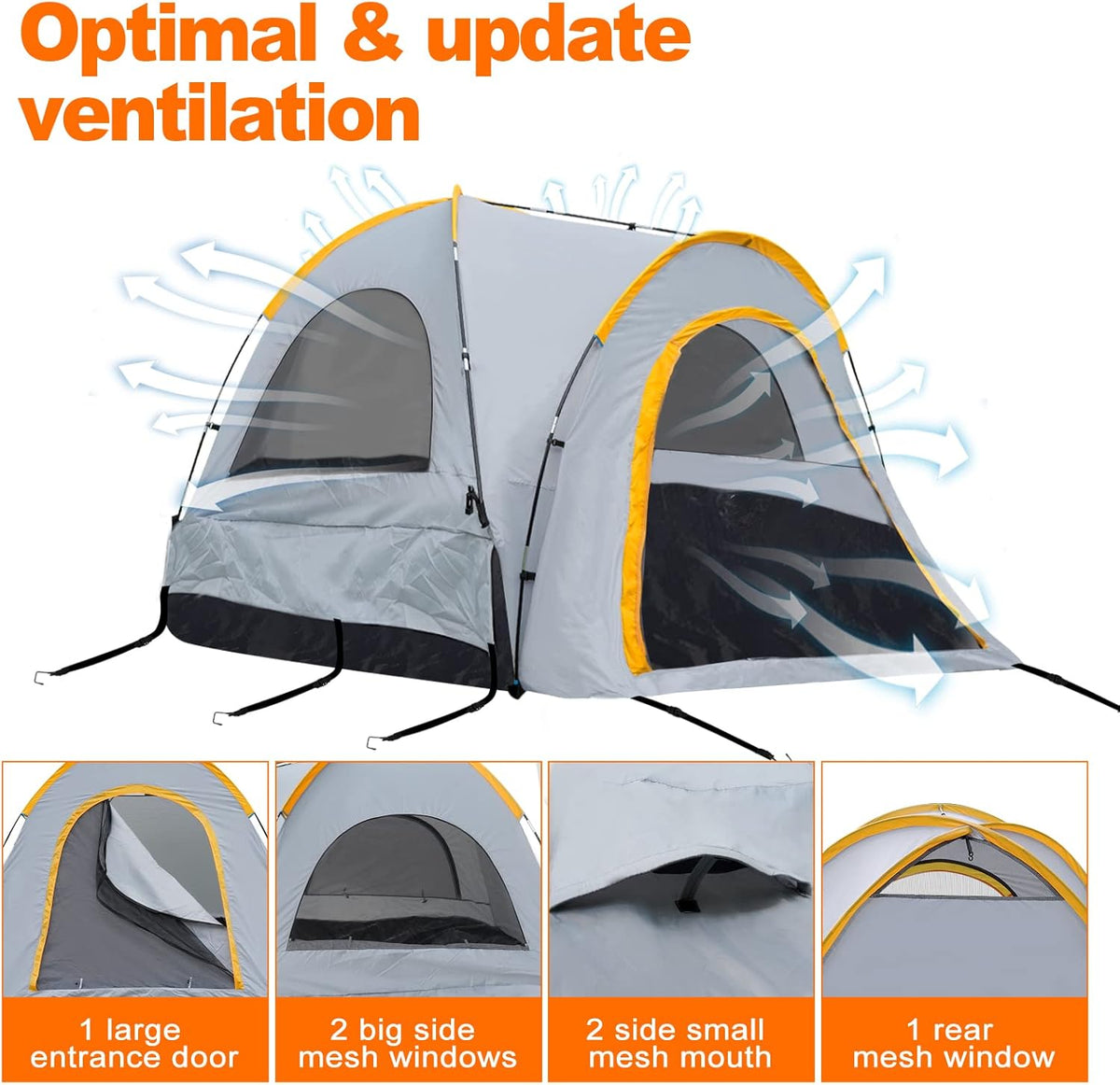 Pickup Truck Bed Tent with Removable Rainfly and Carrying Case V4240