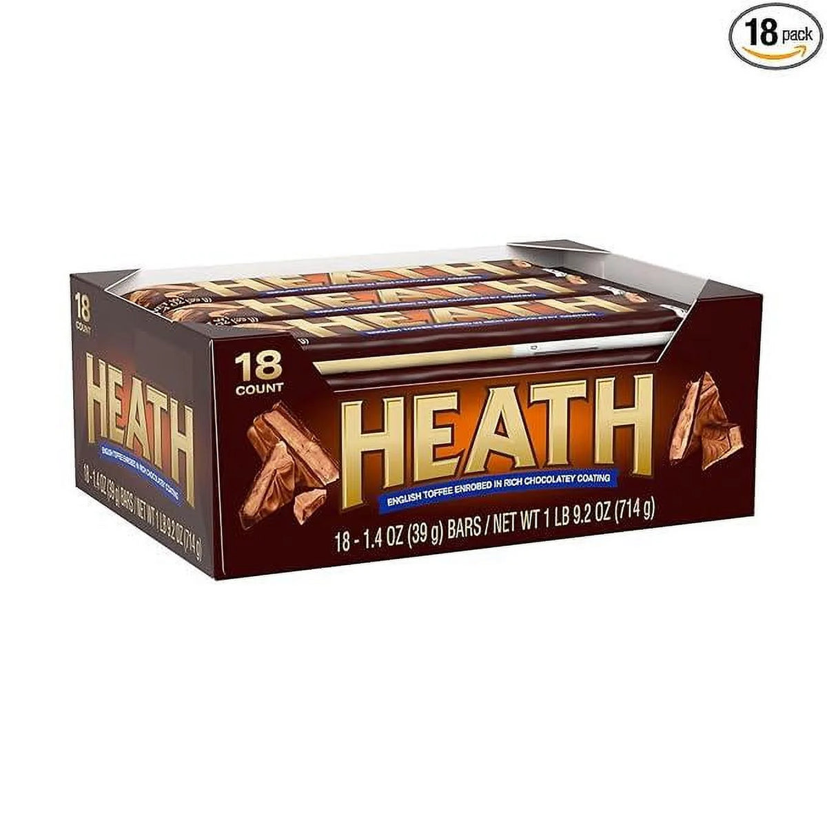 Chocolatey English Toffee Candy Bars, 1.4 oz (18 Count) R306