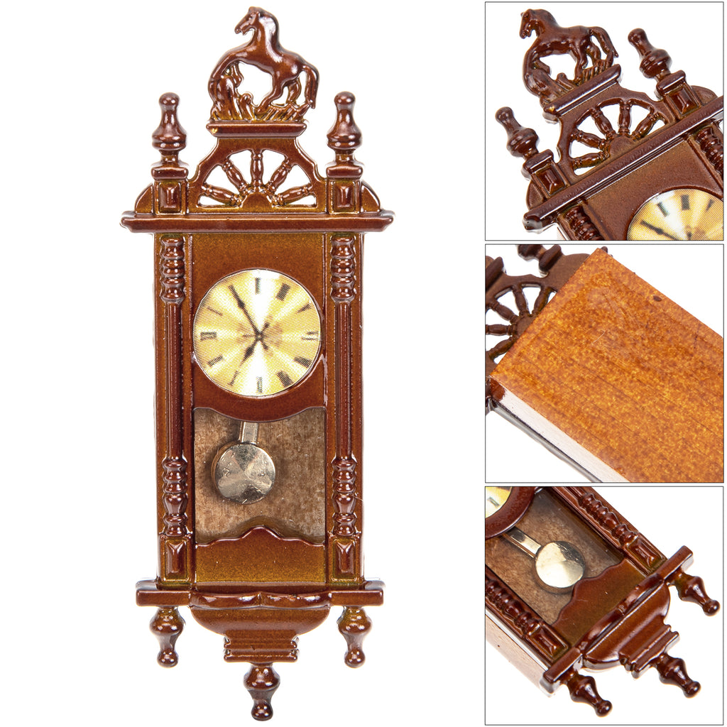 Metal Dollhouse Hanging Clock Toy Doll Furniture V157