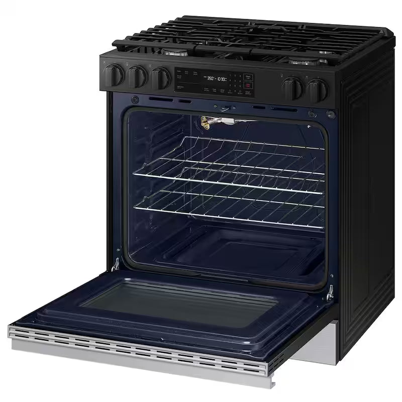 30 in. 6.0 cu. ft. 5 Burner Smart Slide-In Gas Range in Stainless Steel H610574