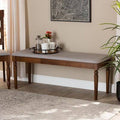 Solid Wood Bench Gray/Walnut S456