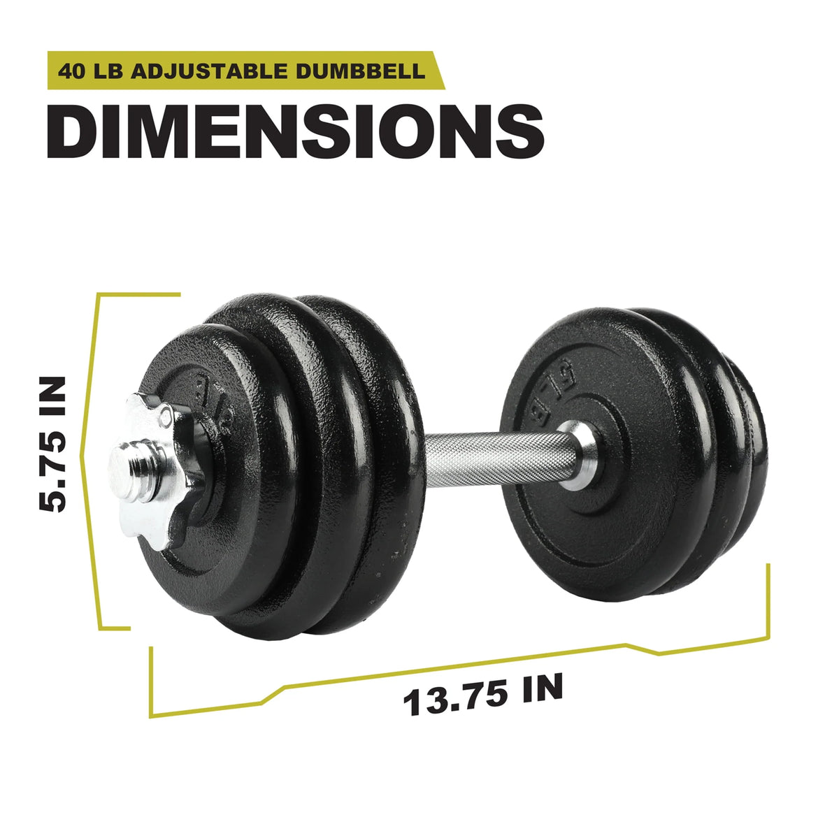 40lb Adjustable Dumbbell Set L132089