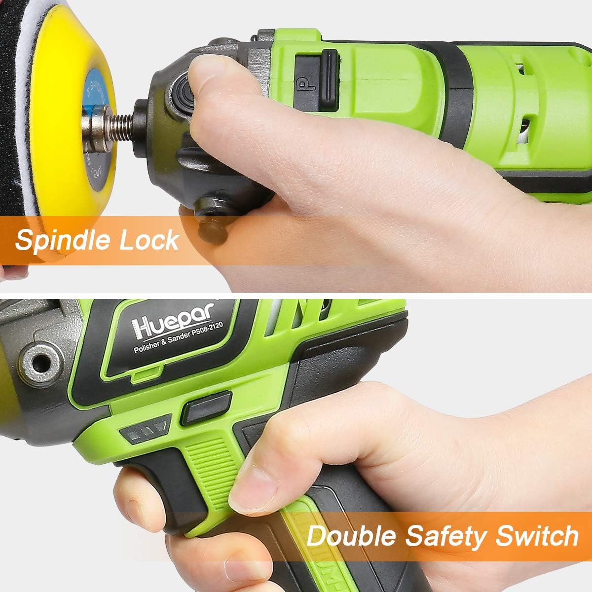 3-inch Cordless Variable Speed Polisher/Sander with 2 Li-ion Batteries F2745