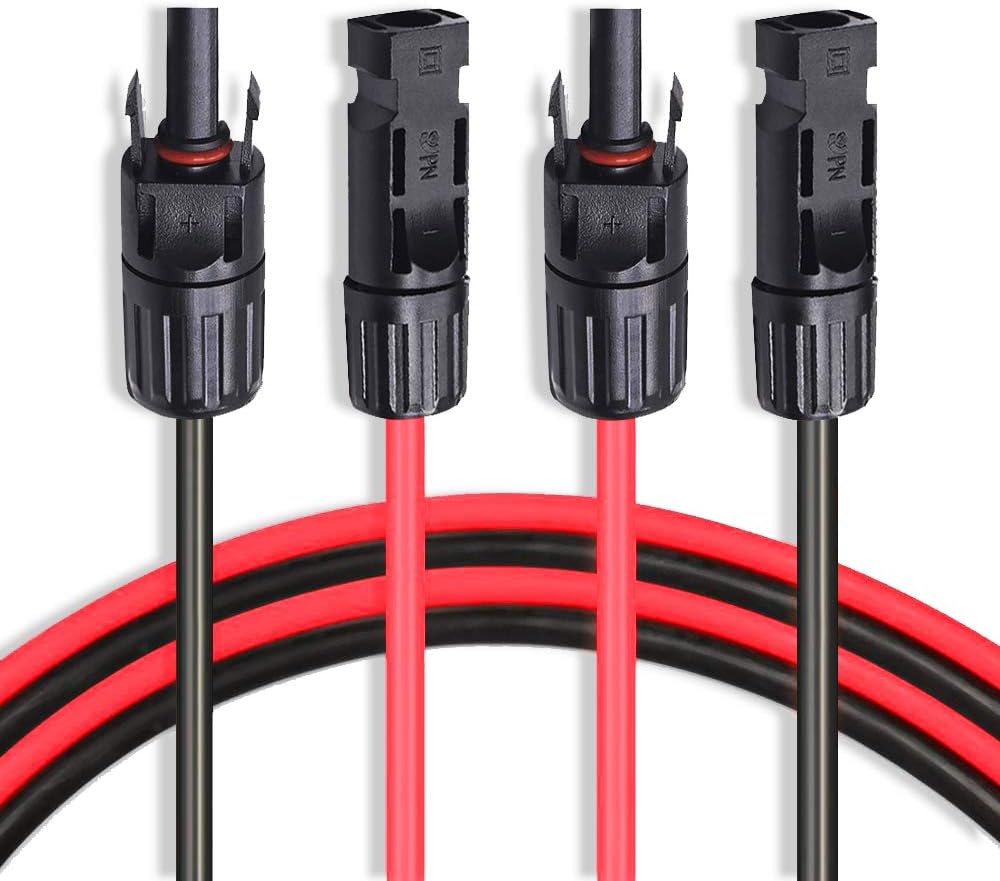 20 Feet 10AWG Solar Extension Cable with Female and Male Connector O796174
