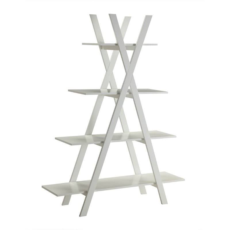 White 4 Shelf Bookcase K969400