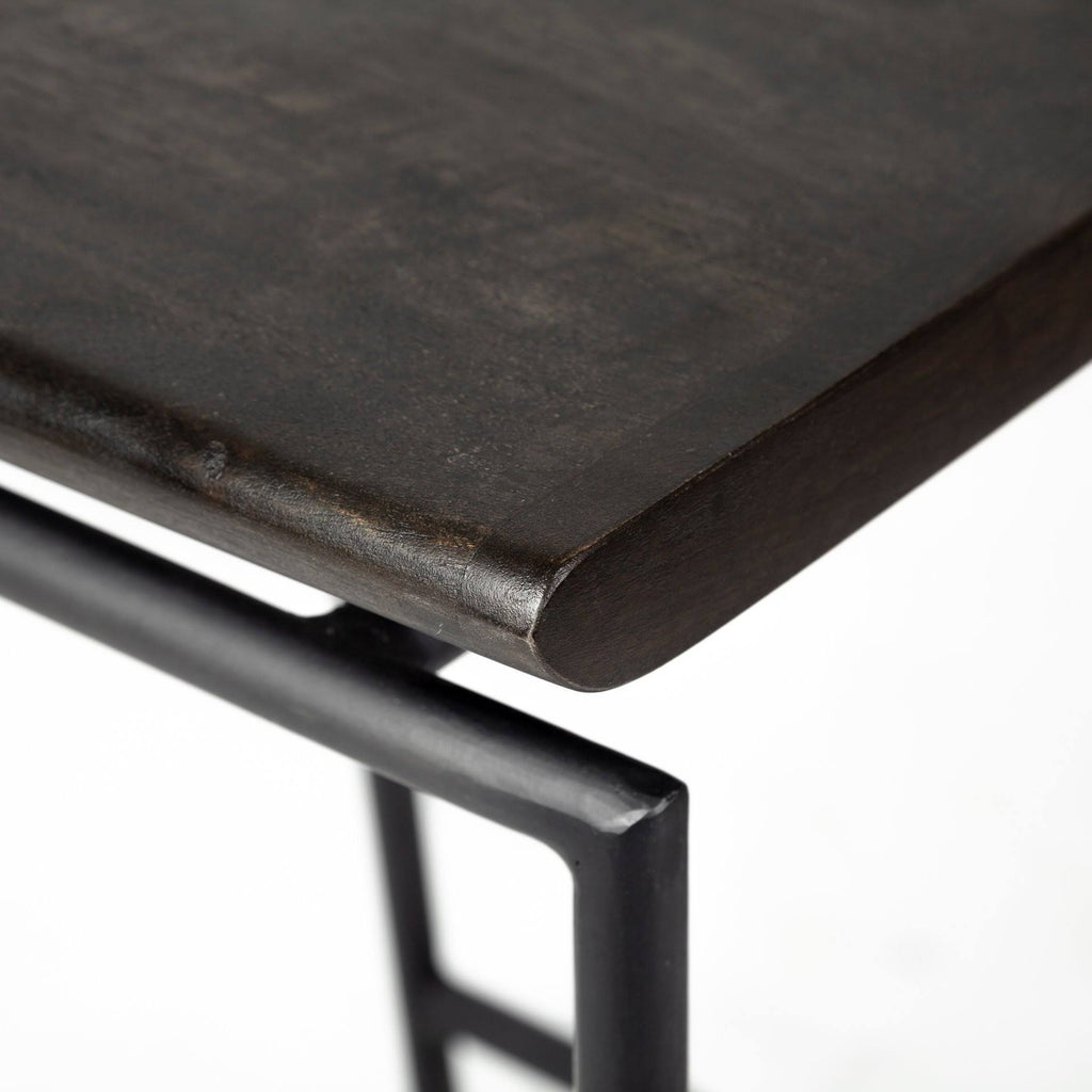 Black Wood Seat Stool O4171