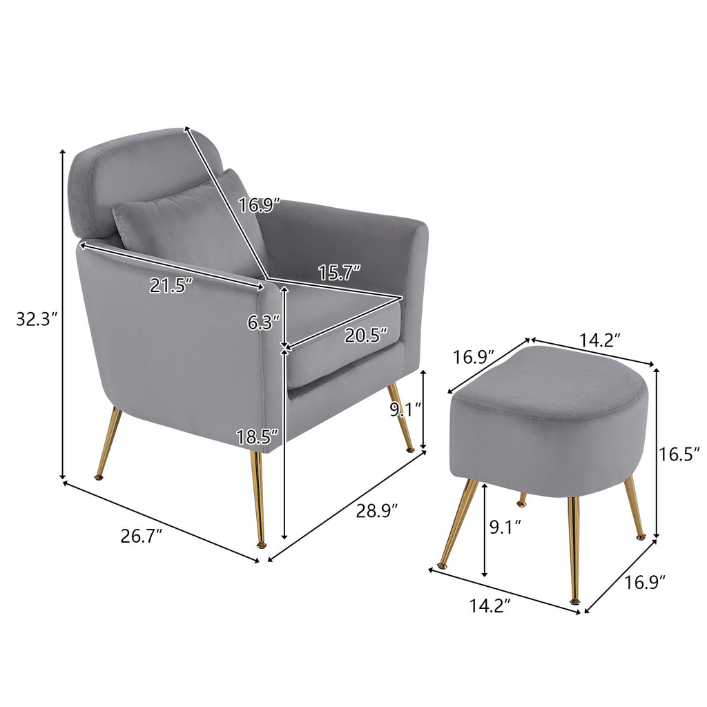 Dark Gray Flannelette Single Chair V961