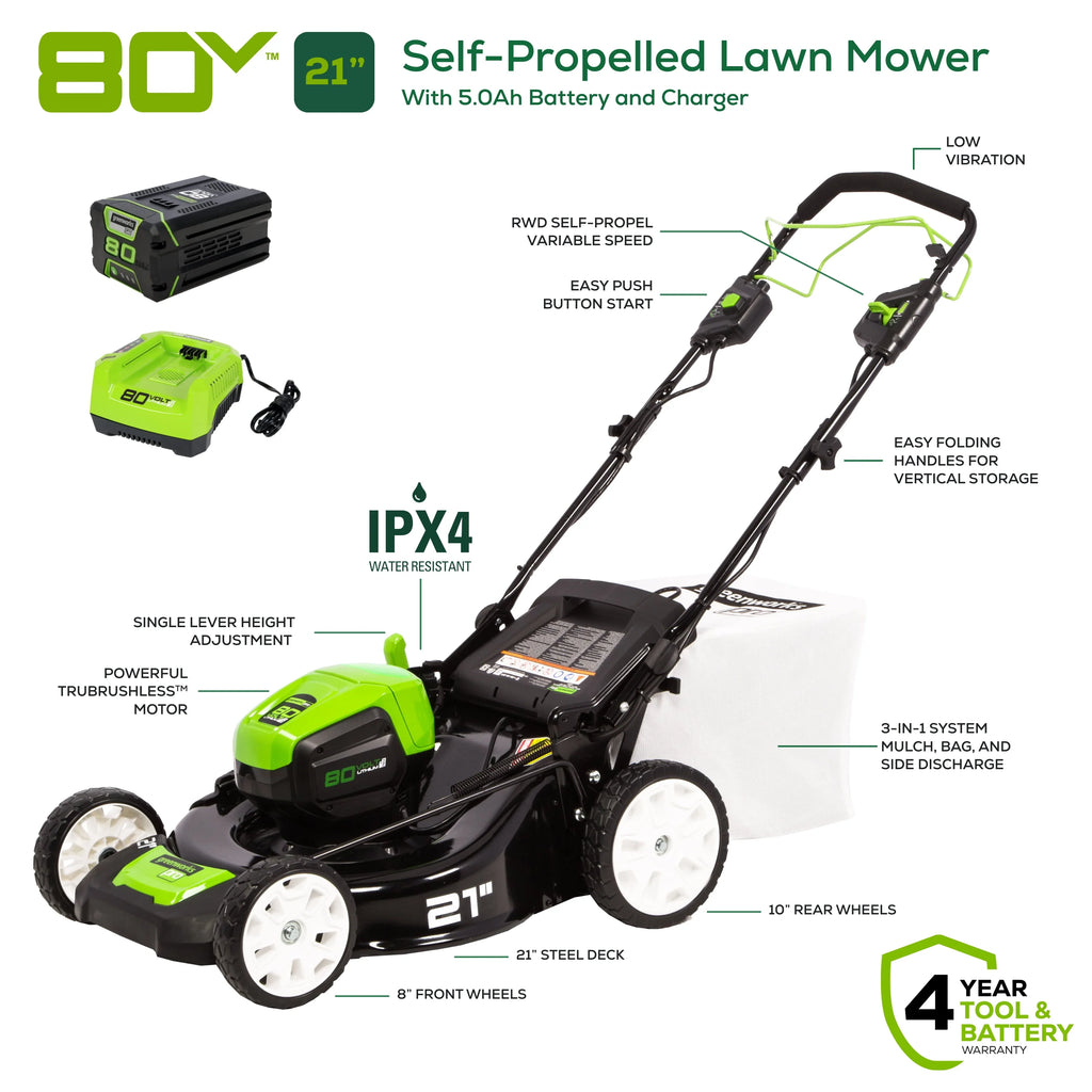 80V 21 Self Propelled Mower X927779